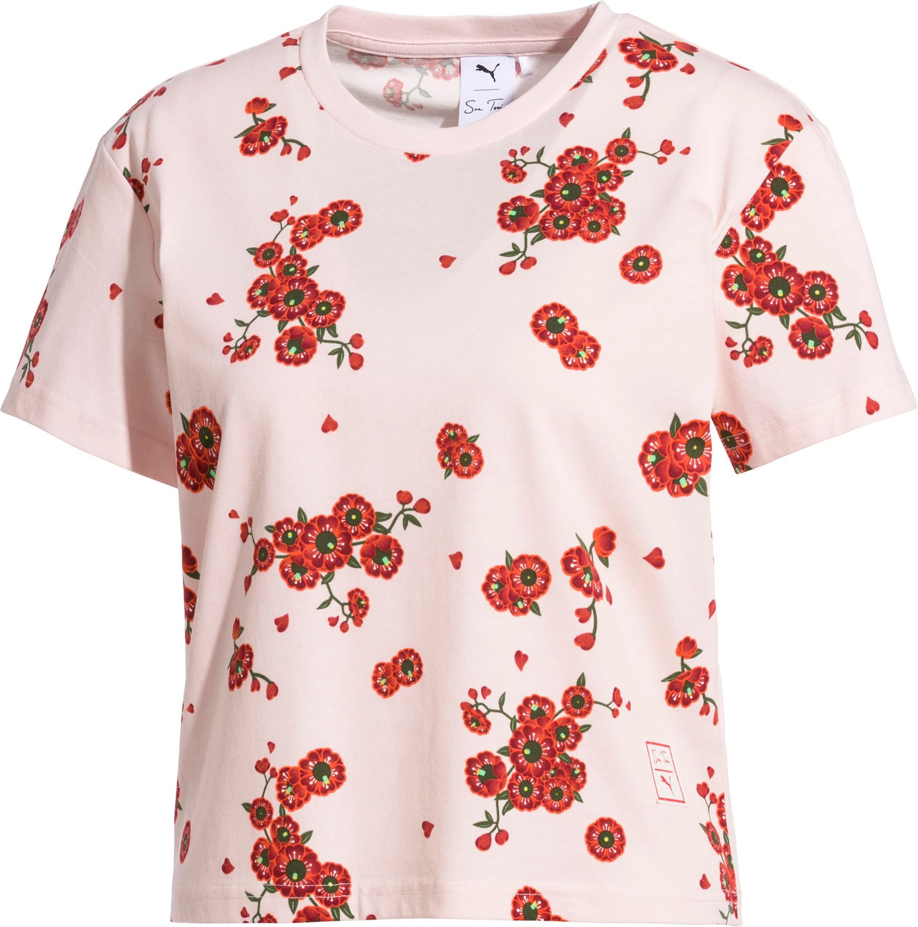Puma x Sue Tsai Womens T-Shirt überall über Druckt-Shirt Pink 578221 99