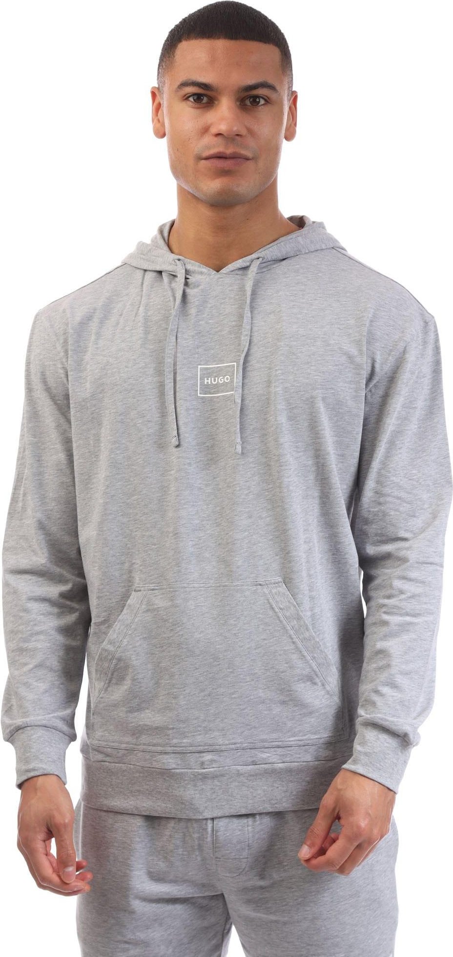 Hugo - "Laze" Kapuzenpullover für Herren, Über den Kopf, Für die Freizeit (Grau)