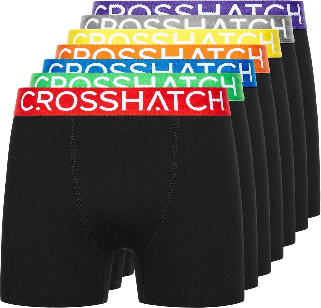 Crosshatch - "Septet" Boxershorts für Herren(7er-Pack) (Bunt)