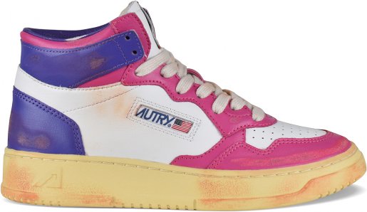 Autry Mid Super Vintage Sneakers Rosa