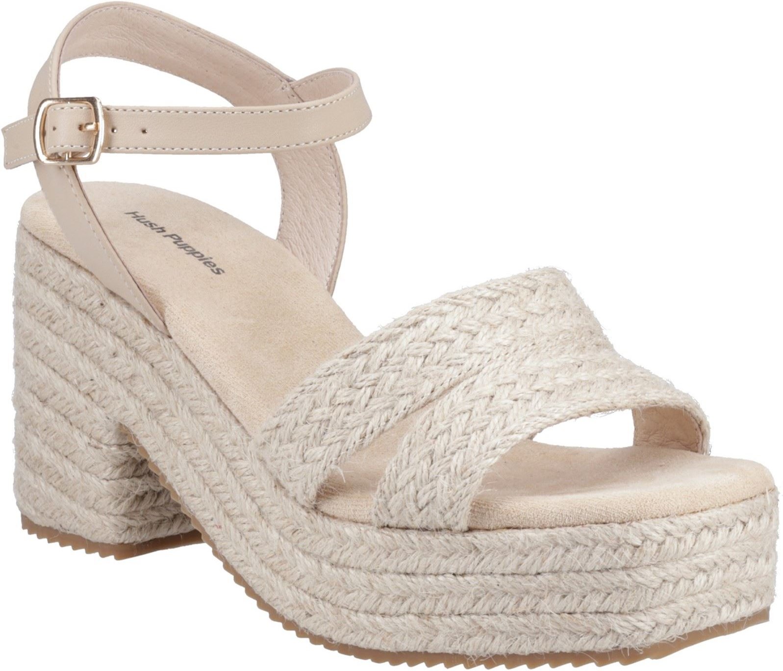 Hush Puppies Jamelia Espadrille Heel Damen Textil Sandalen In Nude