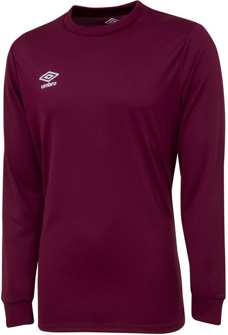 Umbro - "Club" Trikot für Herren Langärmlig (Weinrot)