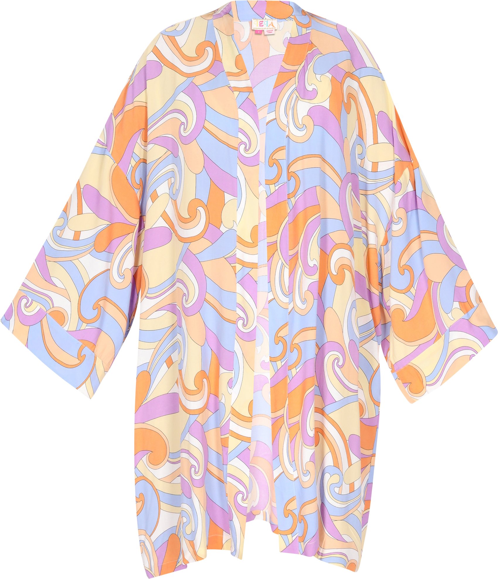 IZIA Kimono Frauen violett mehrfarbig