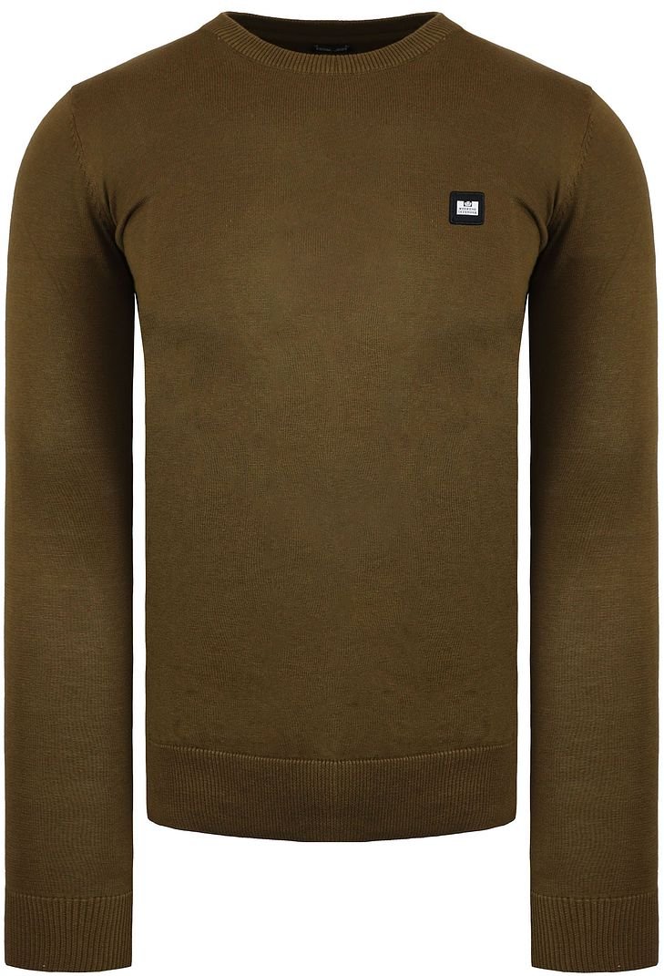 Weekend Offender Lima Olivgrüner Herrenpullover