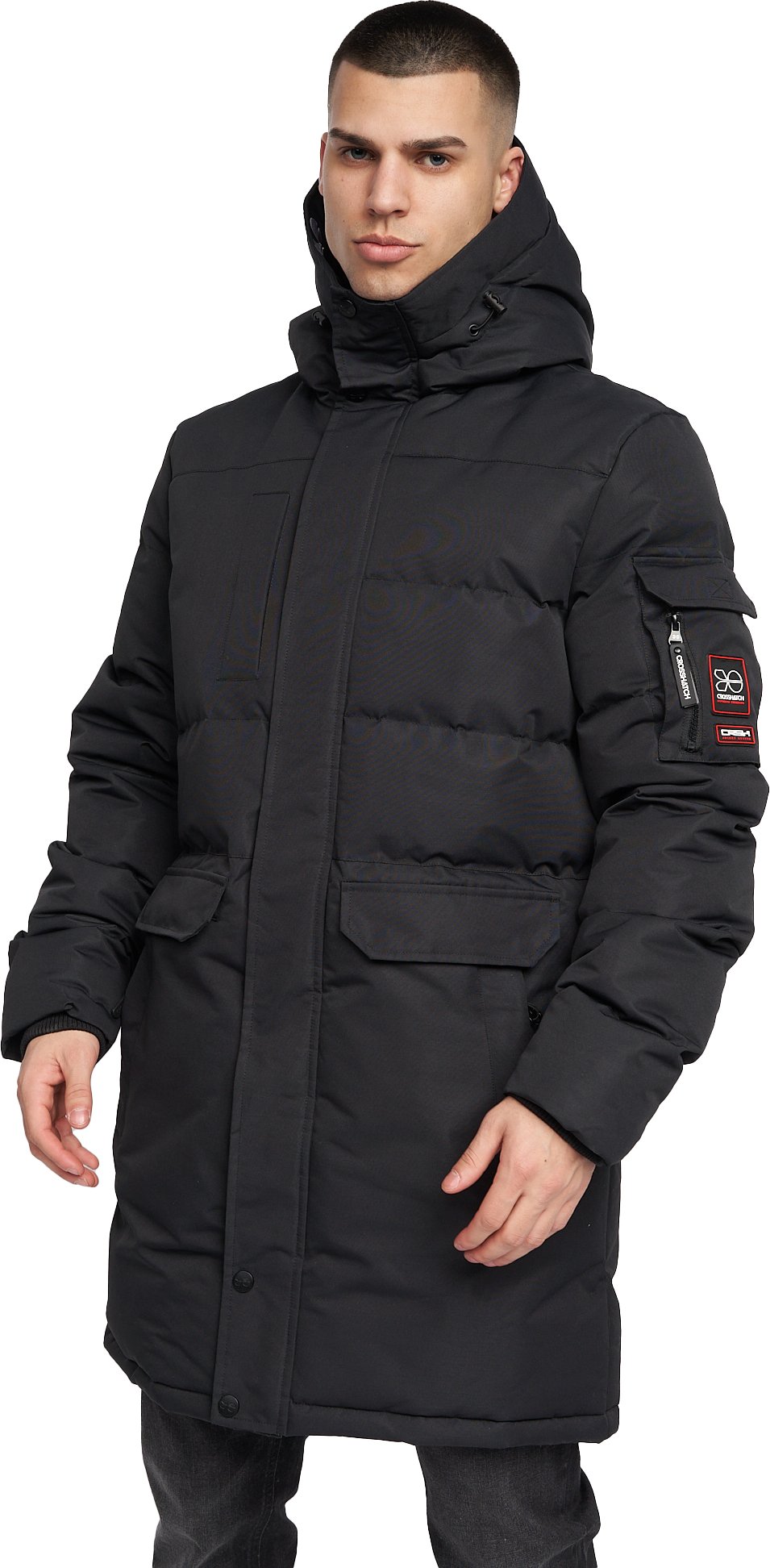Crosshatch - "Milwaka" Steppjacke für Herren (Schwarz)