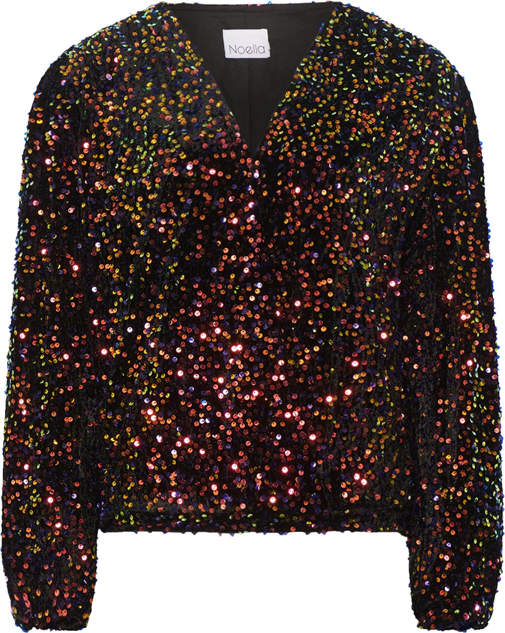 Teagan Wickelbluse in Schwarz