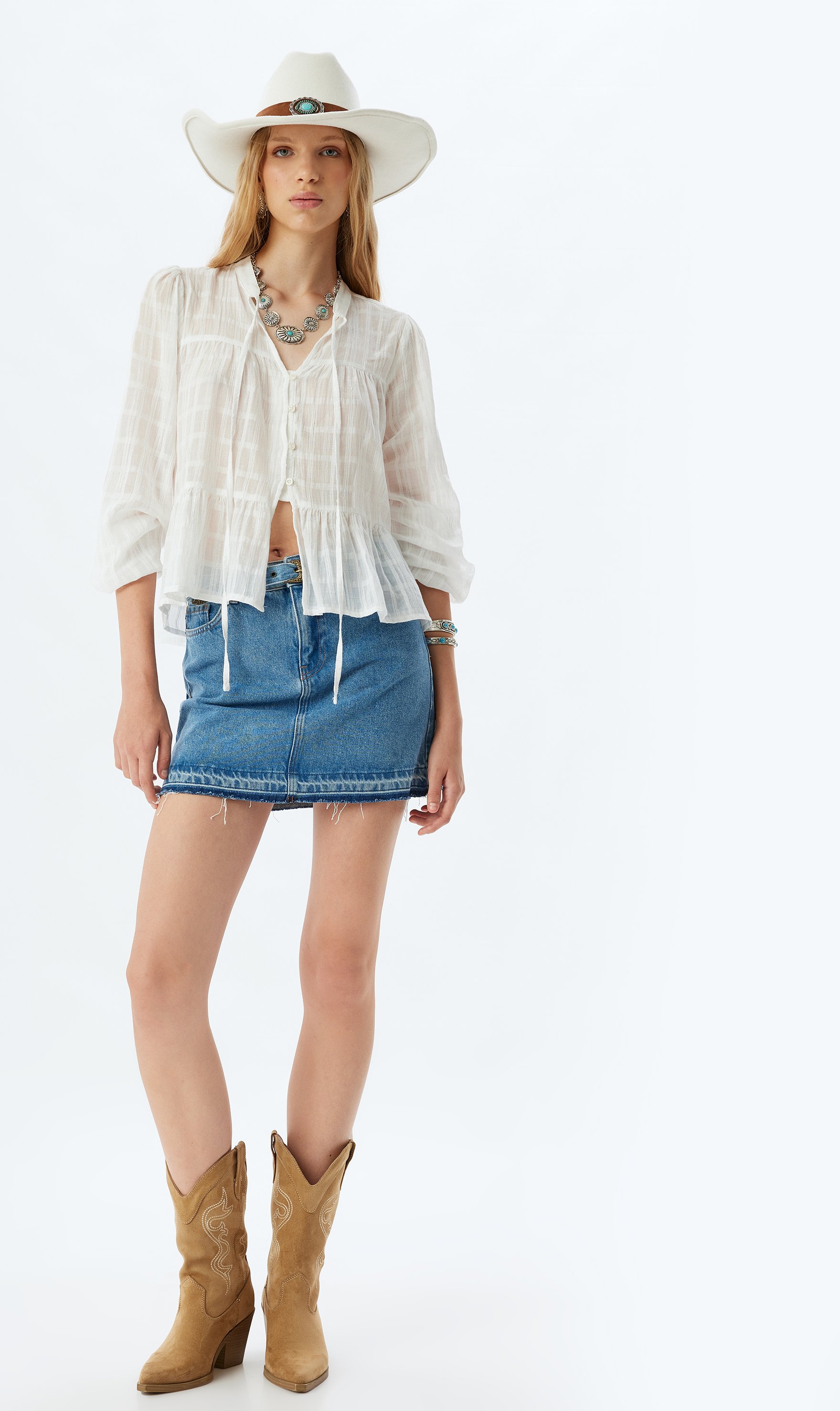 Koton Rock Mini Länge Denim Rock