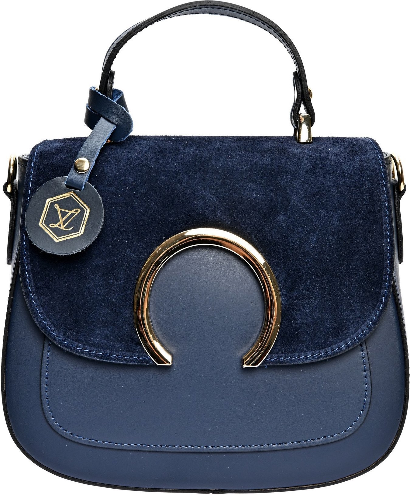 Luisa Vannini Blaue Ledertasche