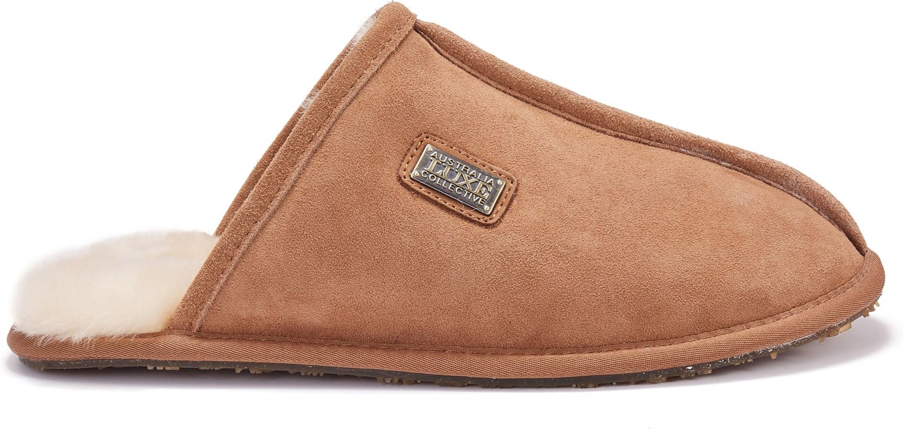 Geschlossene Pantoletten für Herren in Kastanienbraun