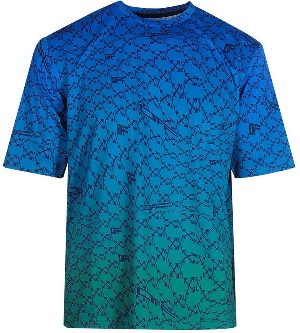 Off White - T-Shirt für Herren/Damen Unisex, Sport (Dunkel-Türkis)