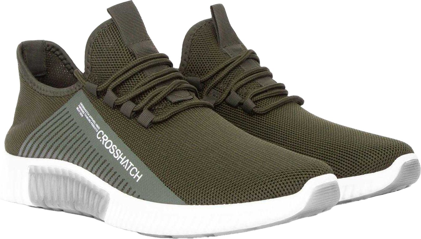 Thumbnail - Crosshatch - "Nimbus" Sneaker für Herren (Oliv)
