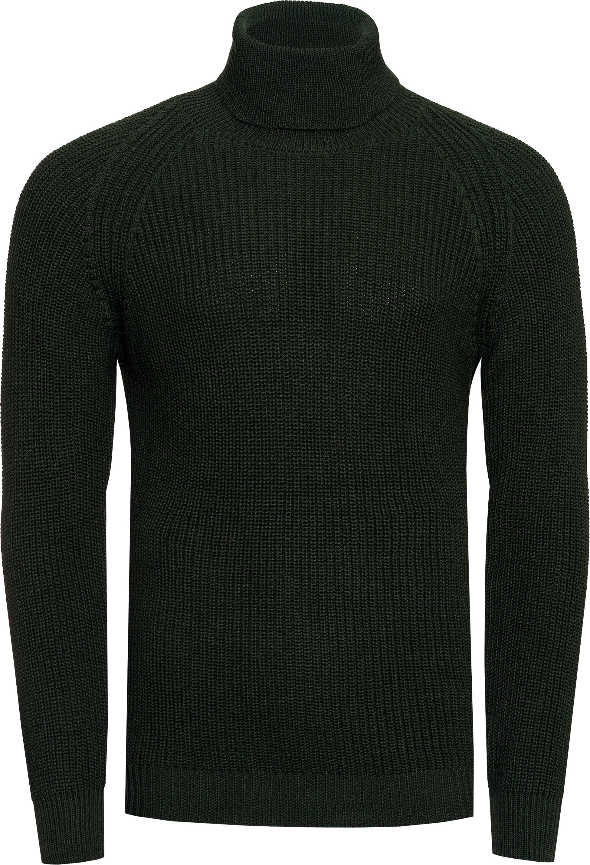 Grobstrick Slim Fit Rollkragen-Pullover