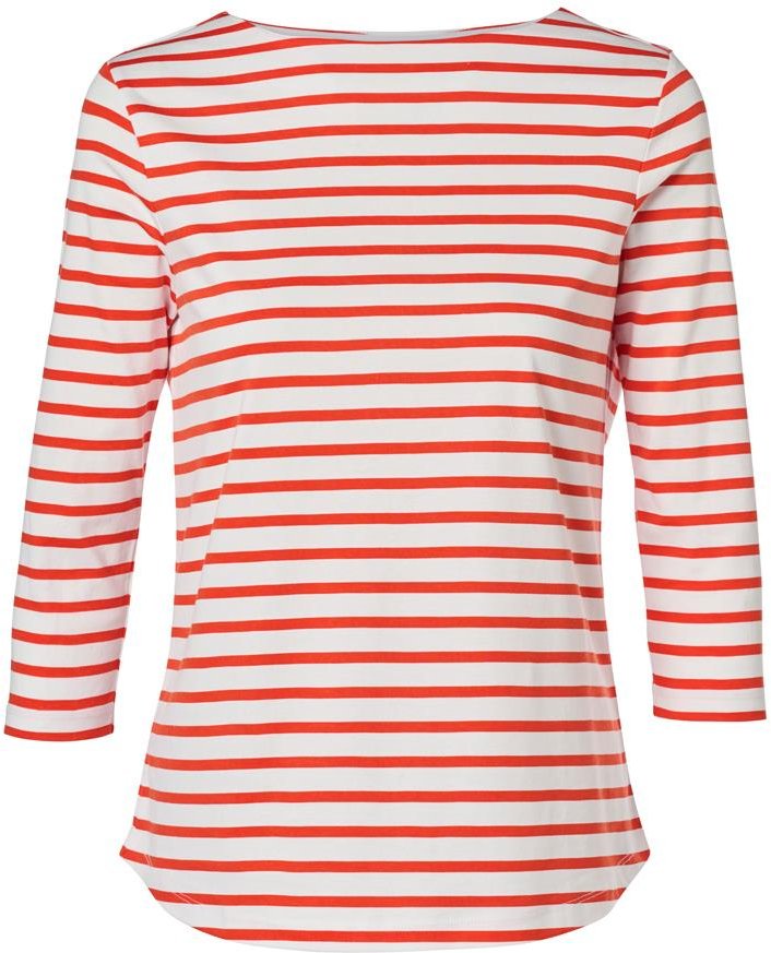 Caroline Tensen Oxford-Streifentop Weiß/Orange