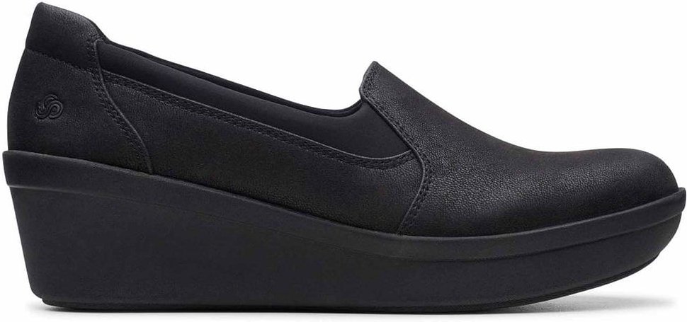 Clarks Schritt Rose Moon Damen schwarze Schuhe