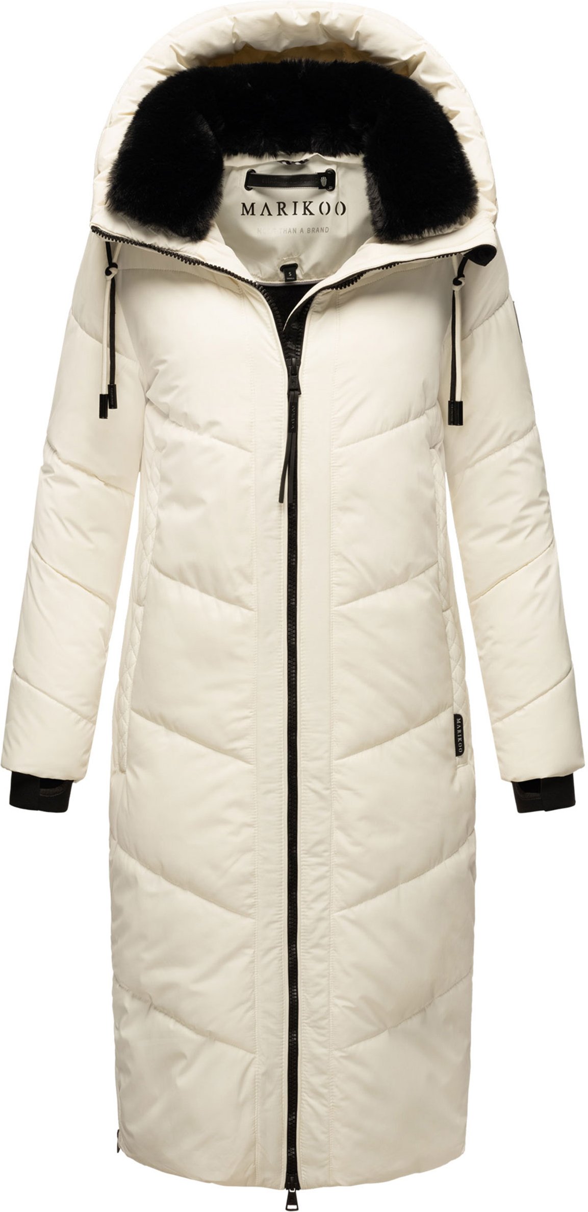 Marikoo Damen Winterjacke Nadaree – lang, warm & mit Kapuze