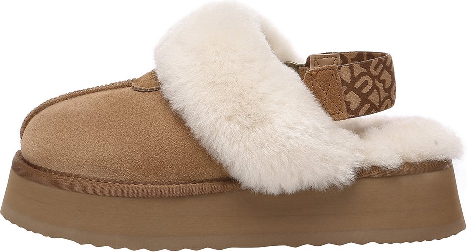 EVER AU Frauen Wagtail abnehmbare Riemen Plattform Hausschuhe - Kastanie