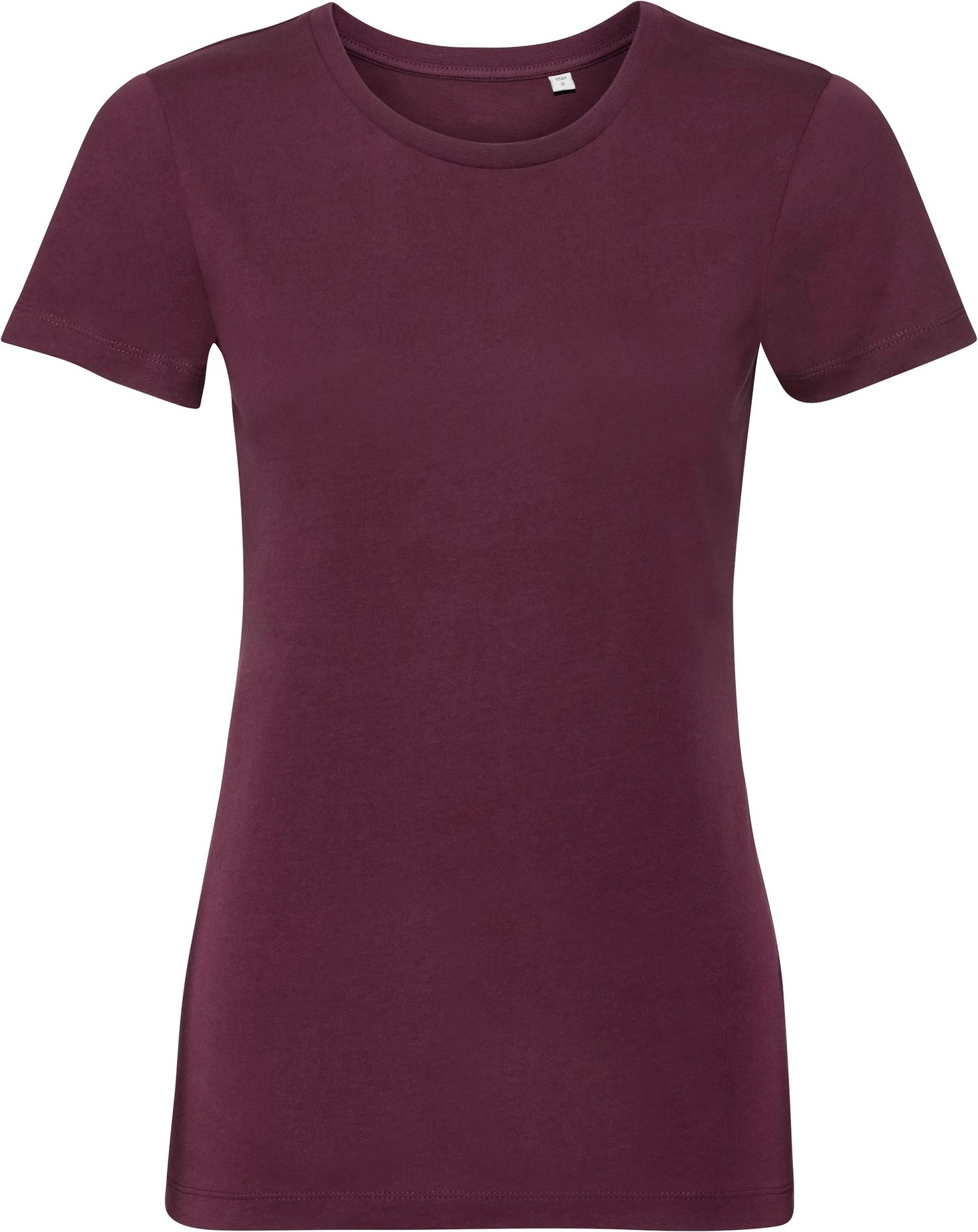 Russell Womens/Ladies Authentic Pure Organic Tee (Burgunderrot)