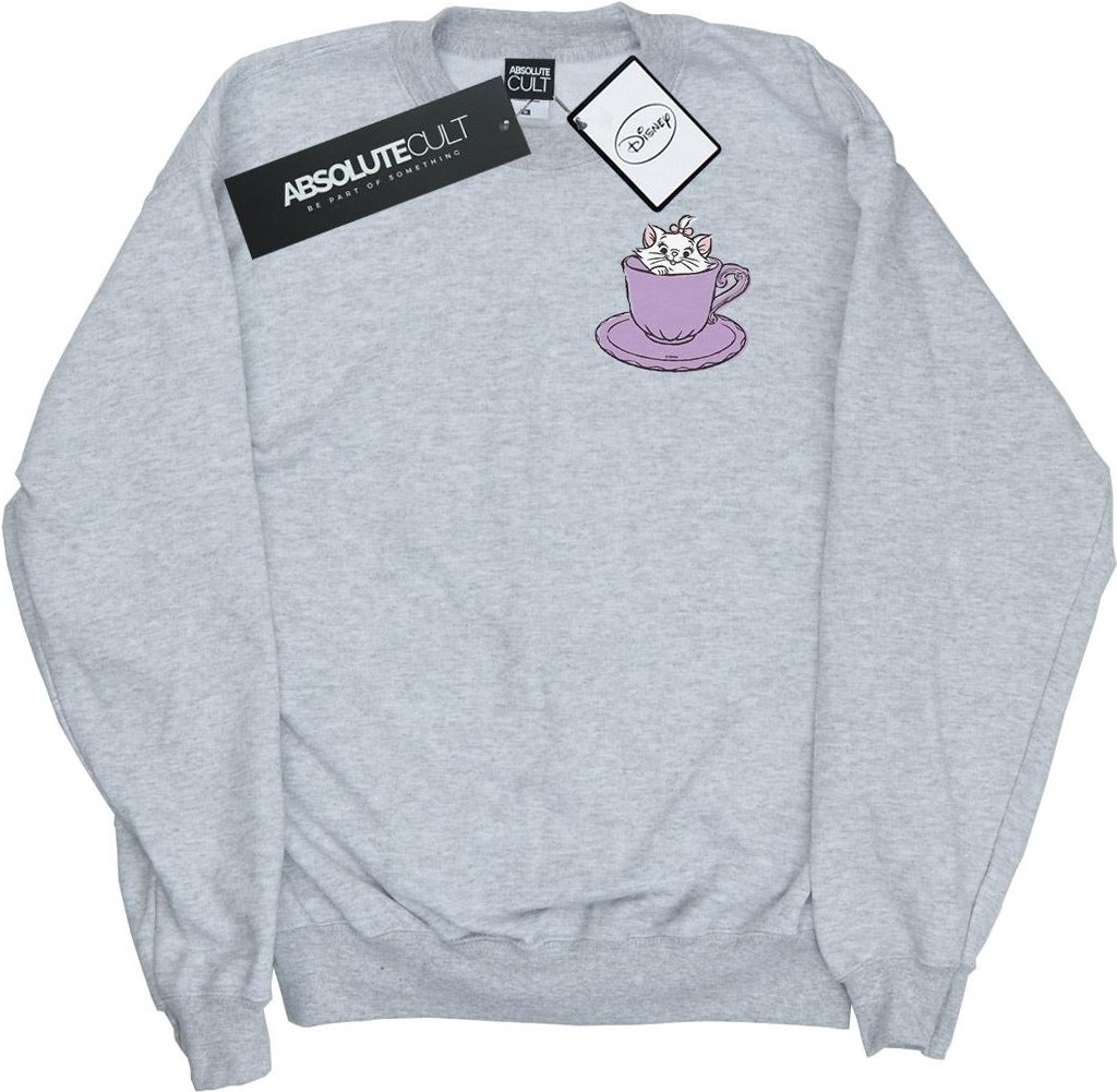 Disney - "Aristocats Marie In Cup Breast Print" Sweatshirt für Damen (Grau)