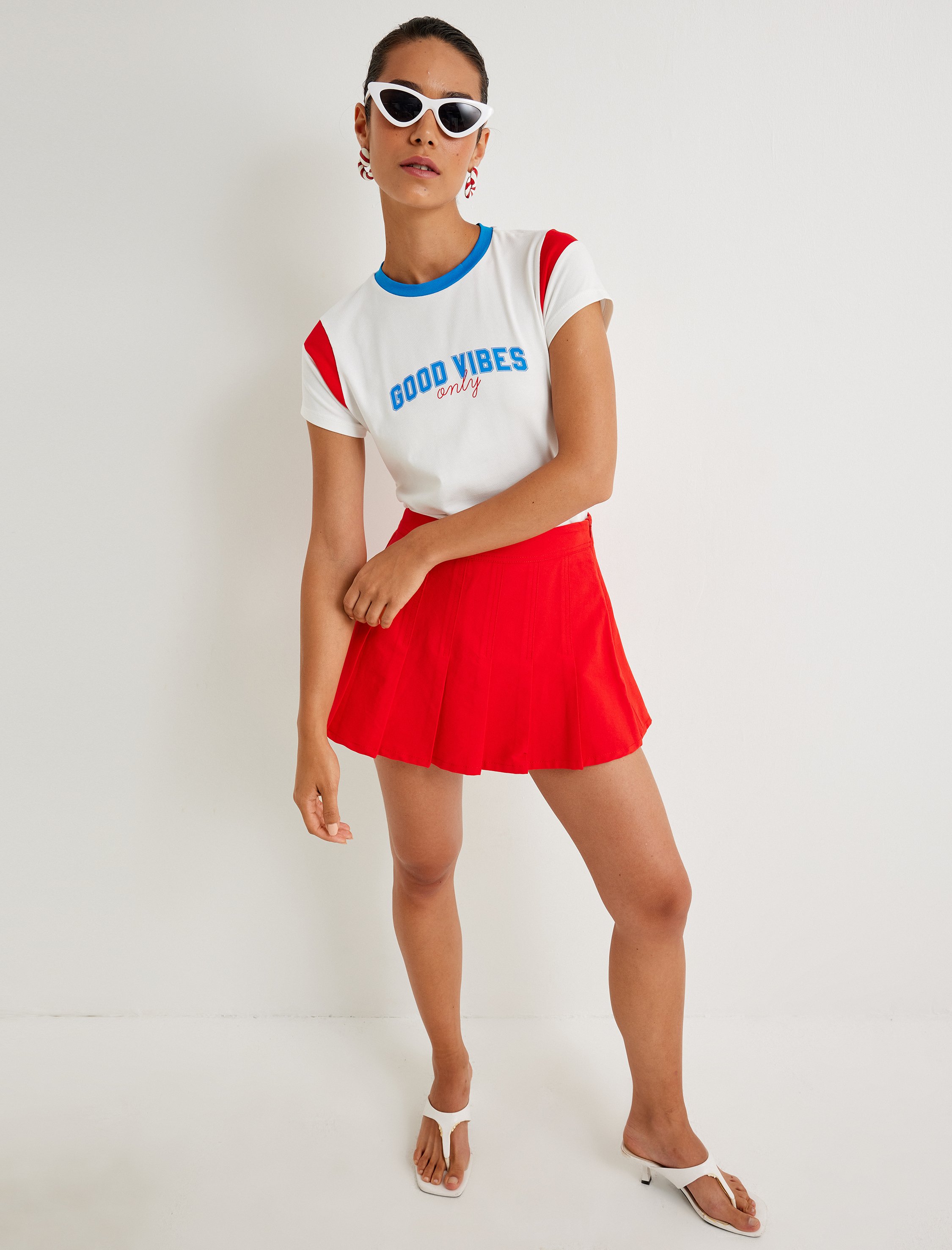 Koton TSHIRT Baumwoll-T-Shirt Slim Fit