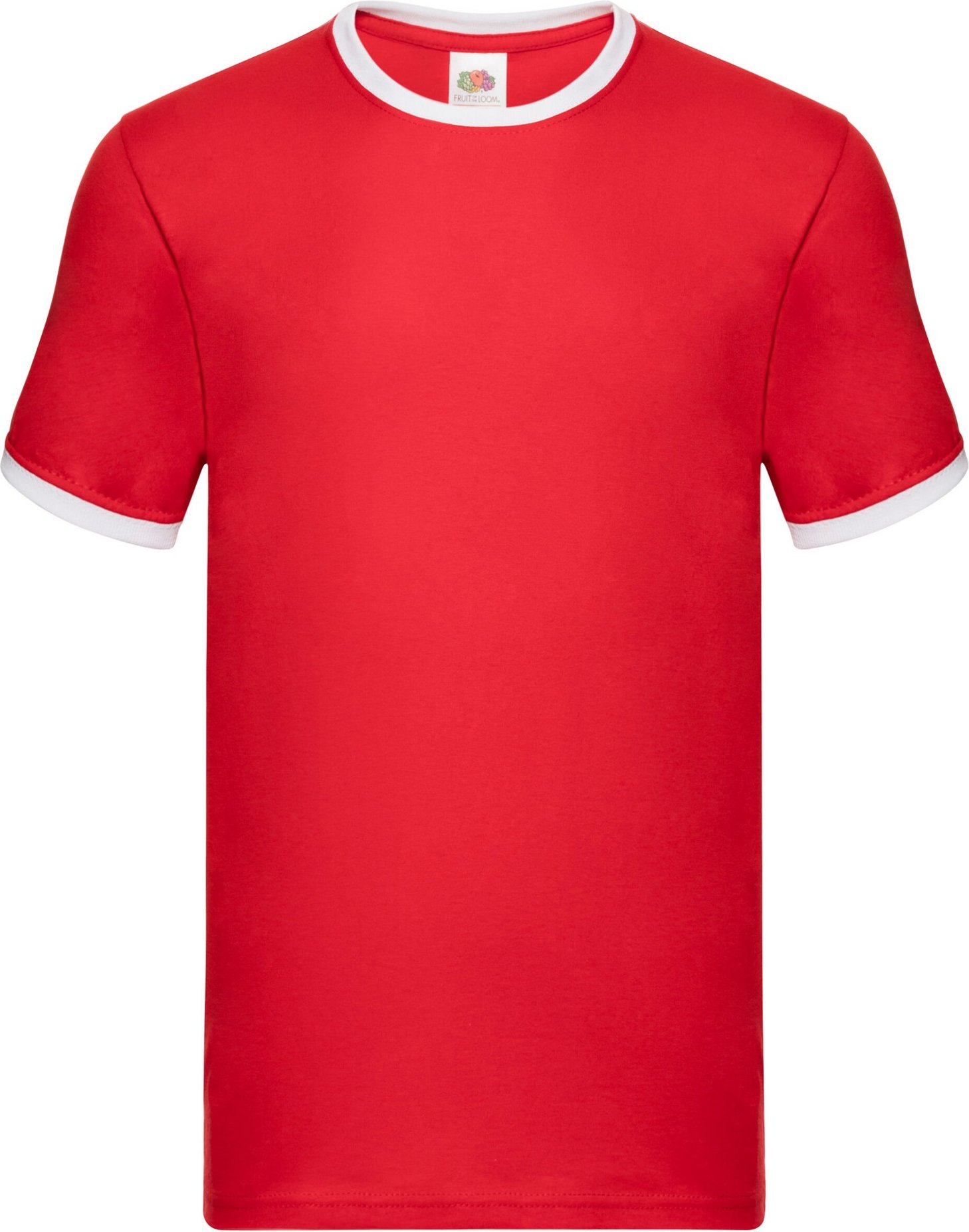 Fruit of the Loom - "Ringer" T-Shirt für Herren (Rot/Weiß)