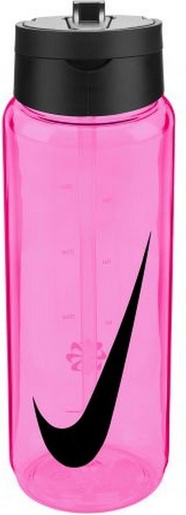 Nike - "Renew Recharge" Strohflasche, Trinkhalm, 700ml (Pink/Schwarz)