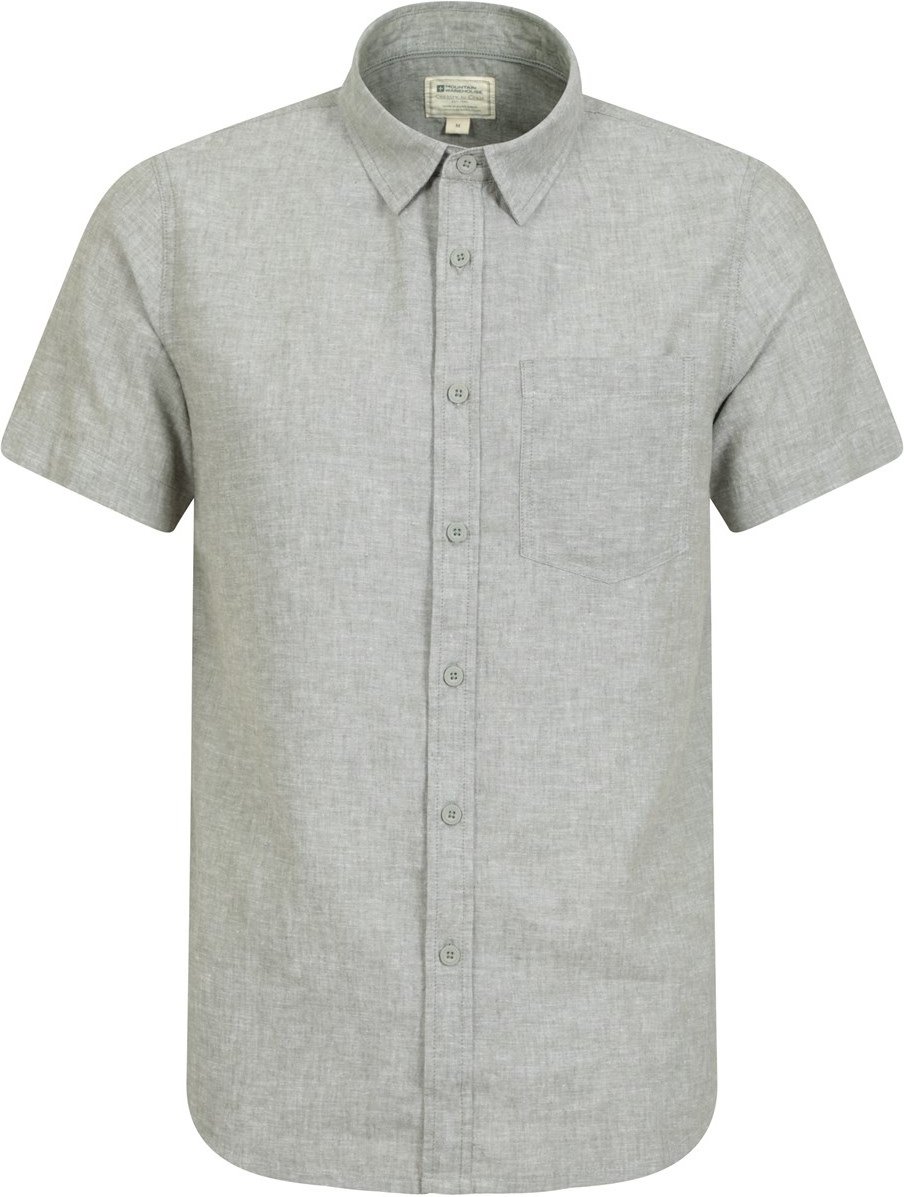 Mountain Warehouse Herren Lowe Leinenmischung Shirt (Grün)