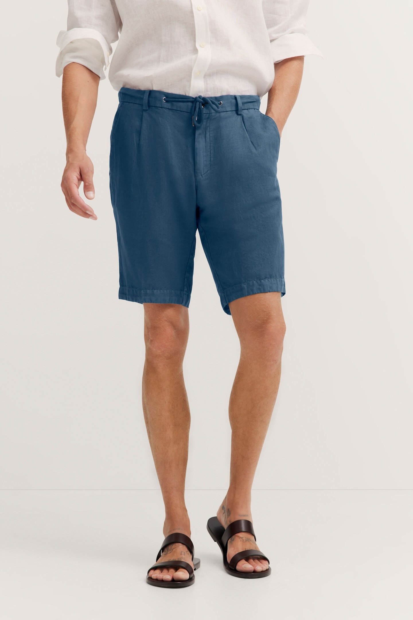 Bugatti Herren Bermuda aus Leinen-Baumwollmix