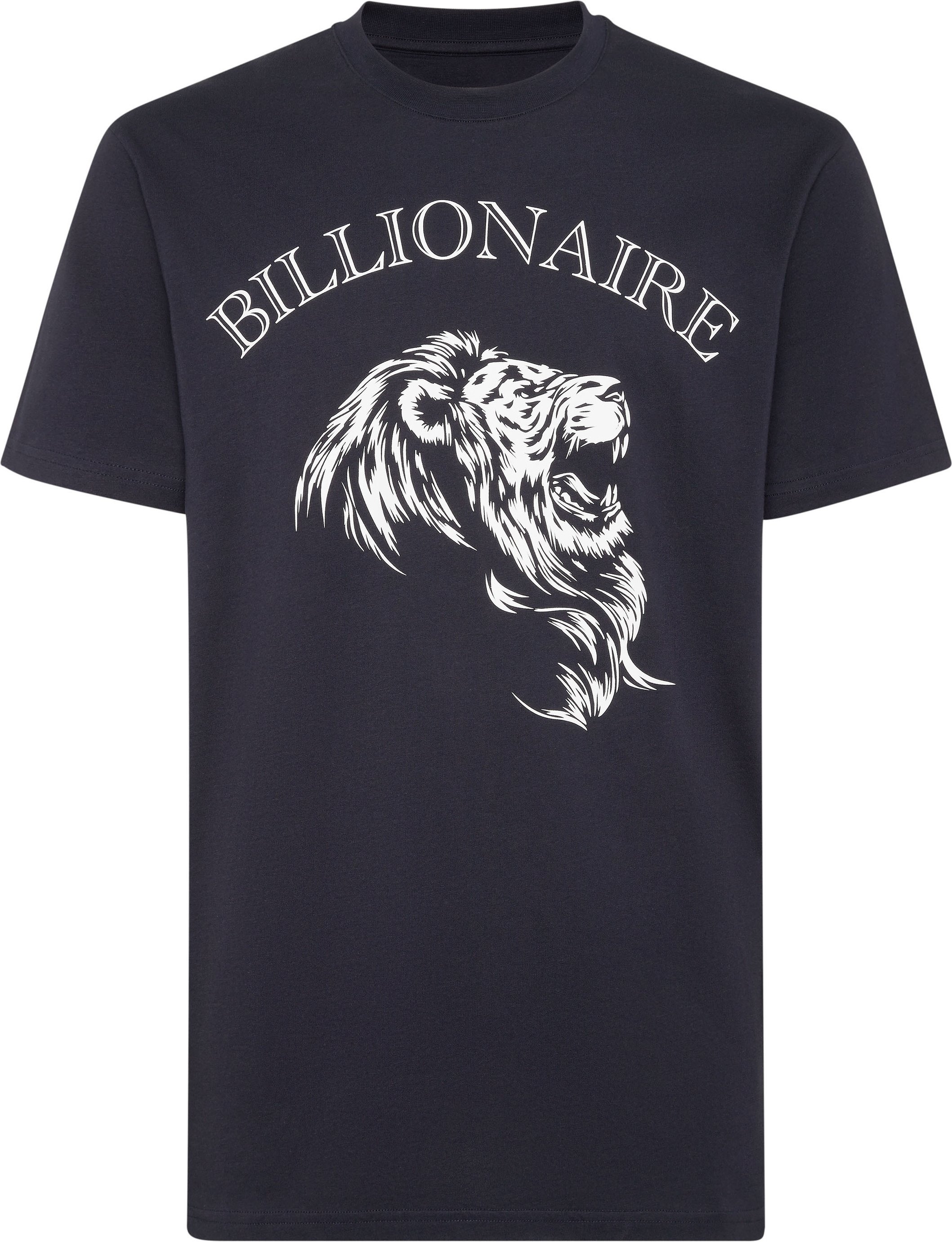 Embroidered Round Neck T-Shirt Lion