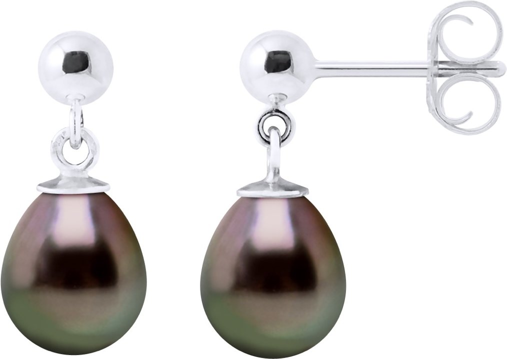 Ohrringe Echte Tahiti-Zuchtperlen Birne 8-9 mm