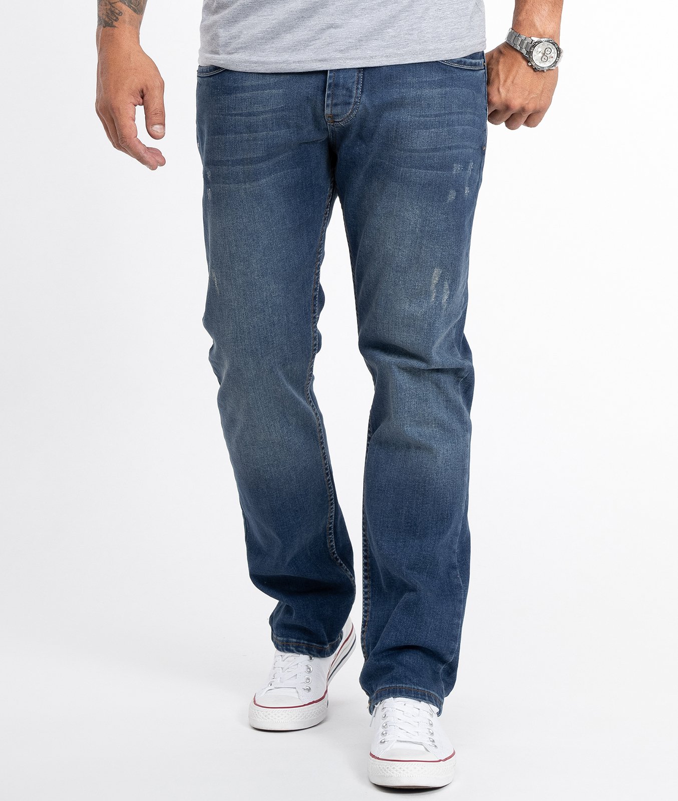 Rock Creek Jeans Straight Cut Blau