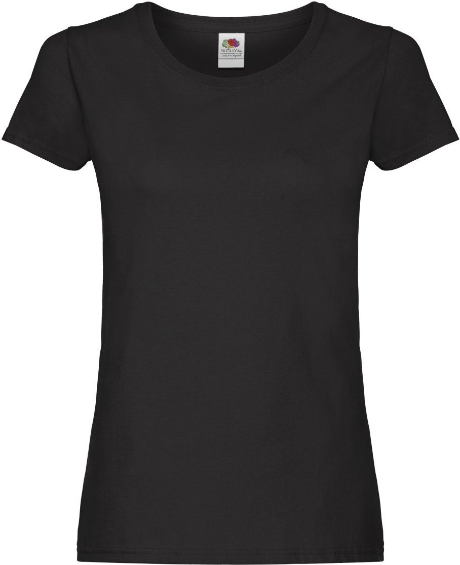 Fruit of the Loom - "Original" T-Shirt für Damen (Schwarz)