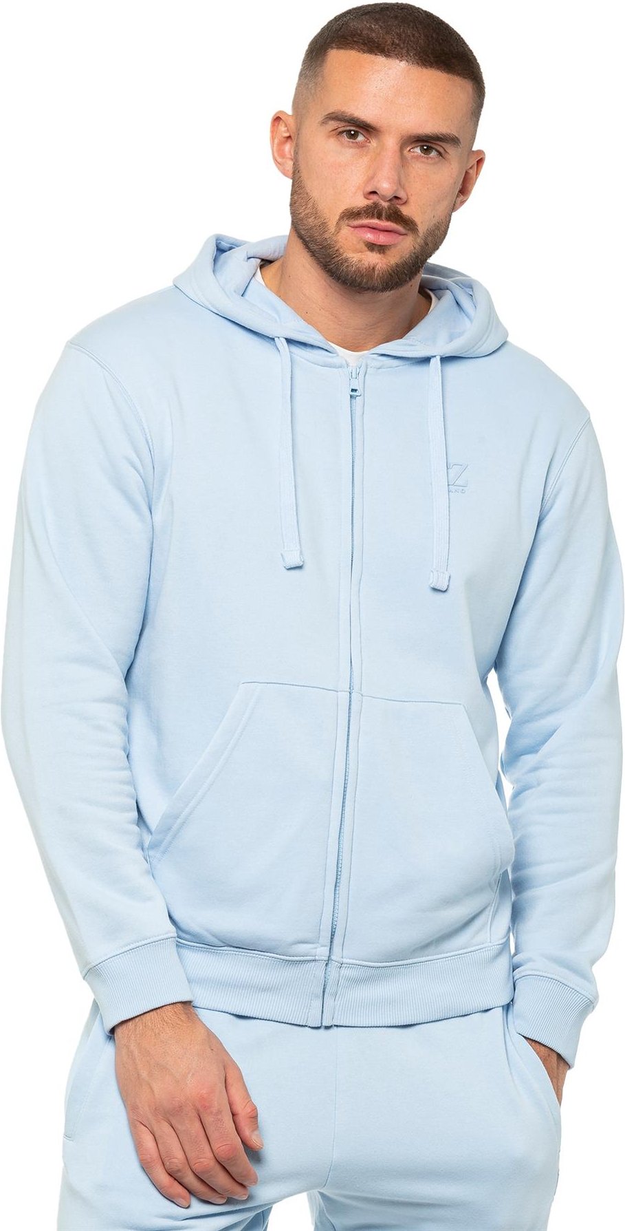 Enzo | Herren Zip Hoodie - Himmelblau