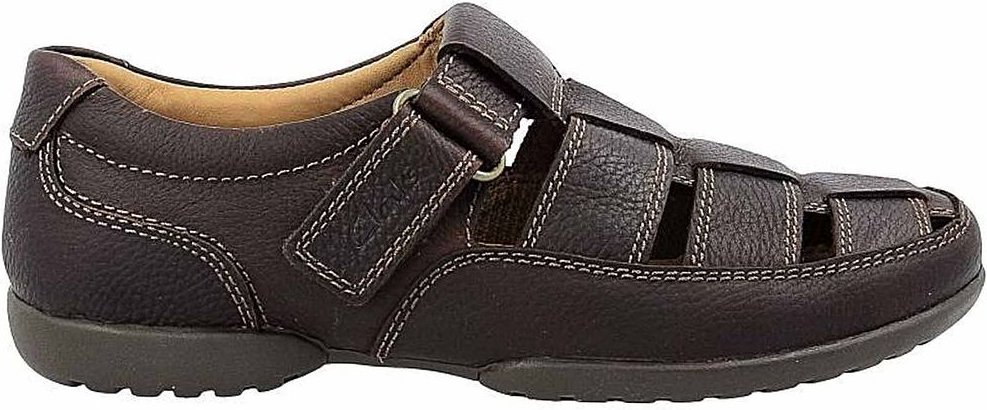 Clarks lehnt offene Herren braune Schuhe zurück