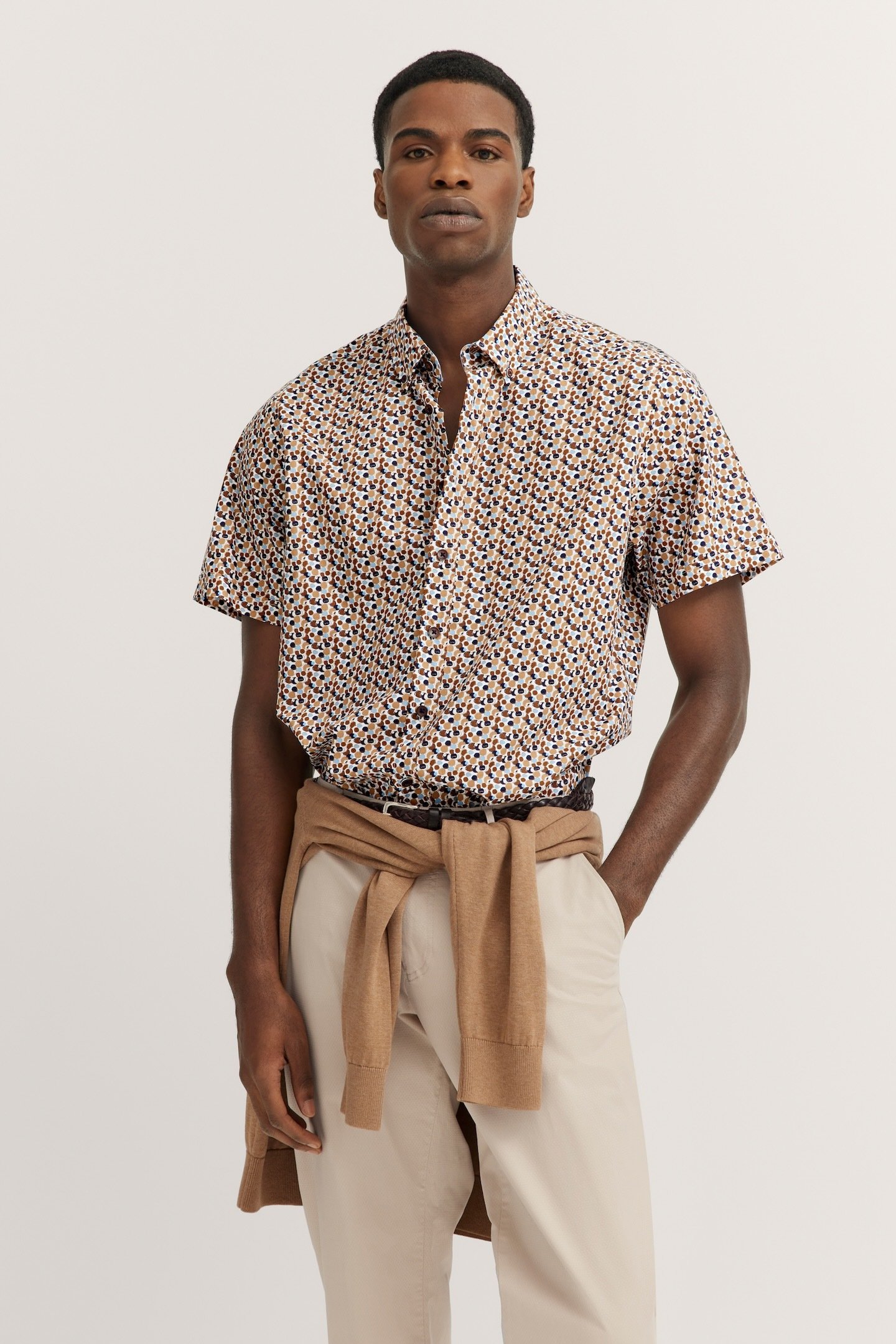 Bugatti Herren Hemd mit Button-Down-Kragen