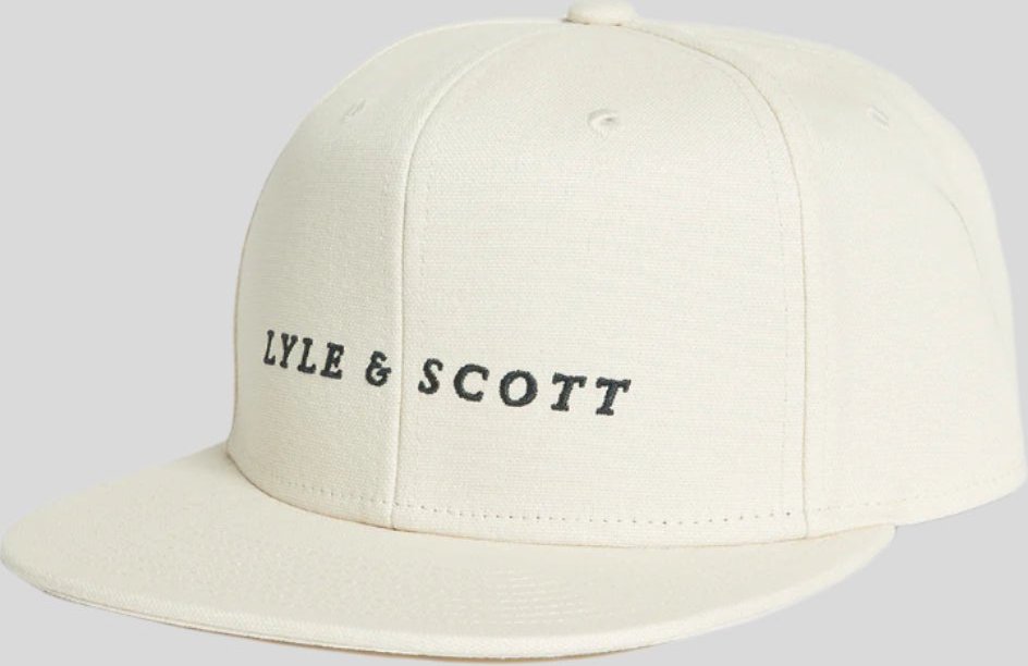 Lyle & Scott Baseballkappe mit Logo-Schriftzug – Beige