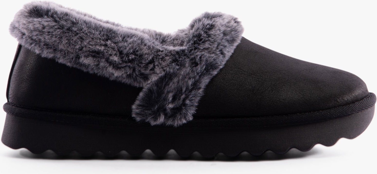 Skechers Cozy Up Damen Hausschuhe Aus Polyester In Schwarz