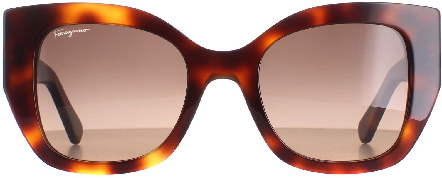 Salvatore Ferragamo Square Damen Klassisch Schildpatt Braun Gradient SF1045S