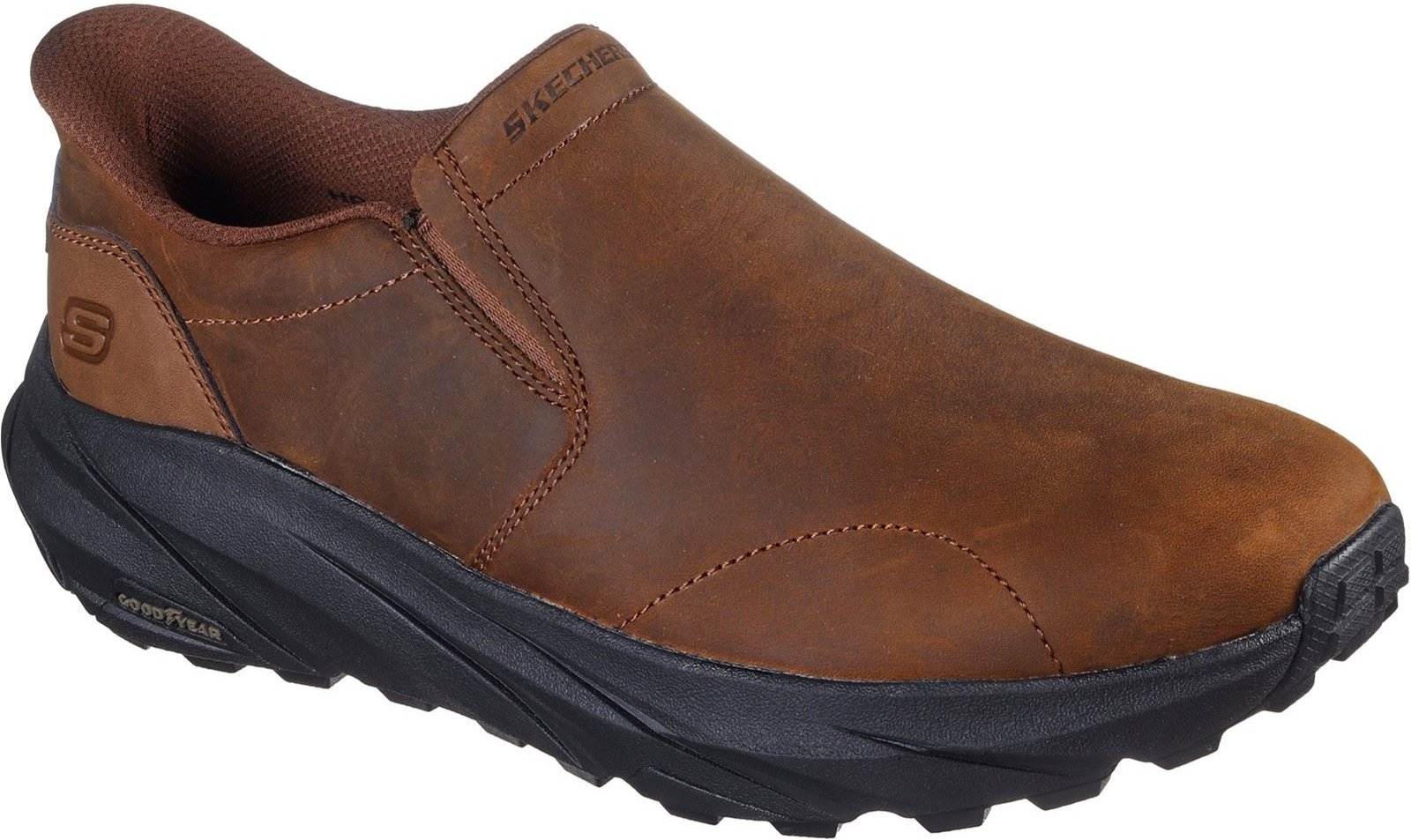 Skechers Conner Rayne Herren Mokassins Aus Dunkelbraunem Leder