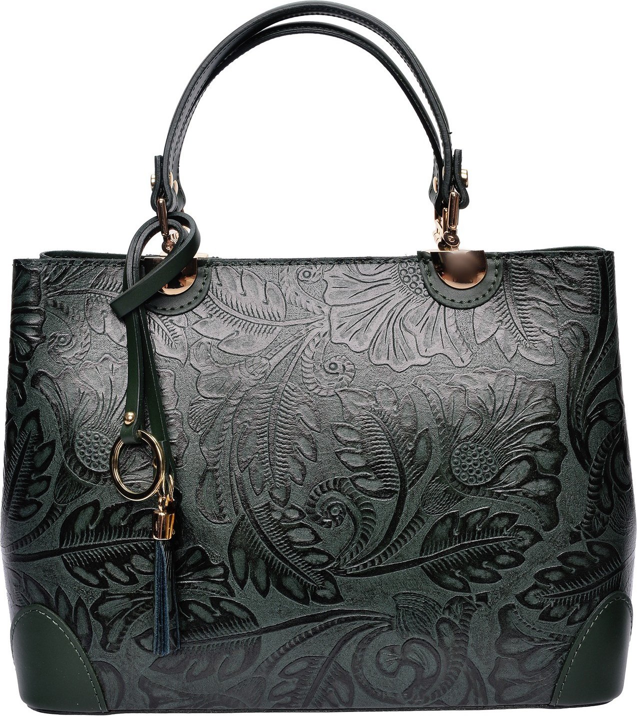 Anna Luchini Grün Rindsledertasche