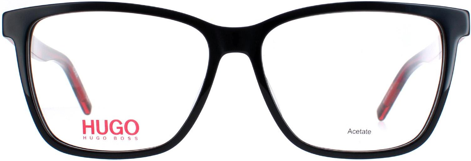 Thumbnail - Hugo by Hugo Boss Rectangle Herrenbrille schwarz