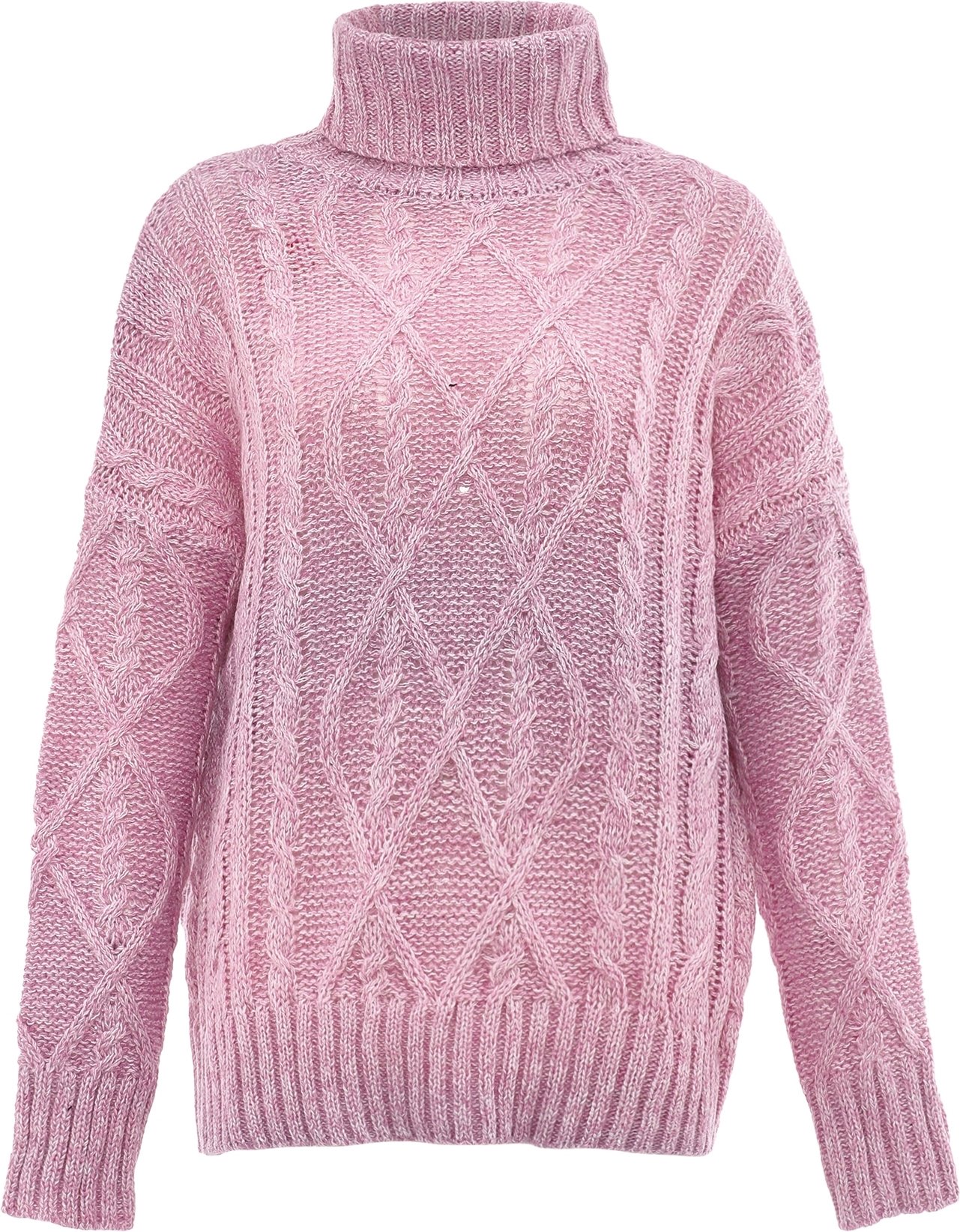 Mymo Rollkragenpullover Damen rosa rosa