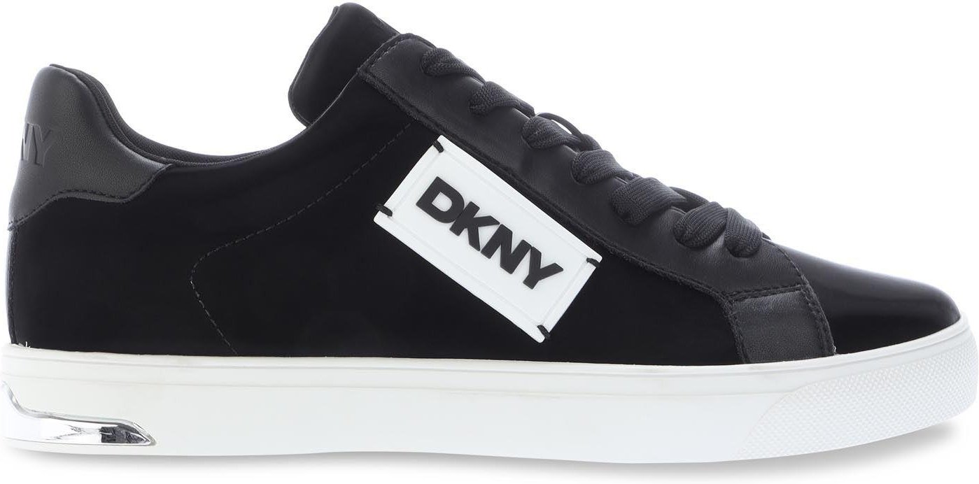 DKNY - "Aelix" Sneaker für Damen, Kunststoff, Zum Schnüren (Schwarz)