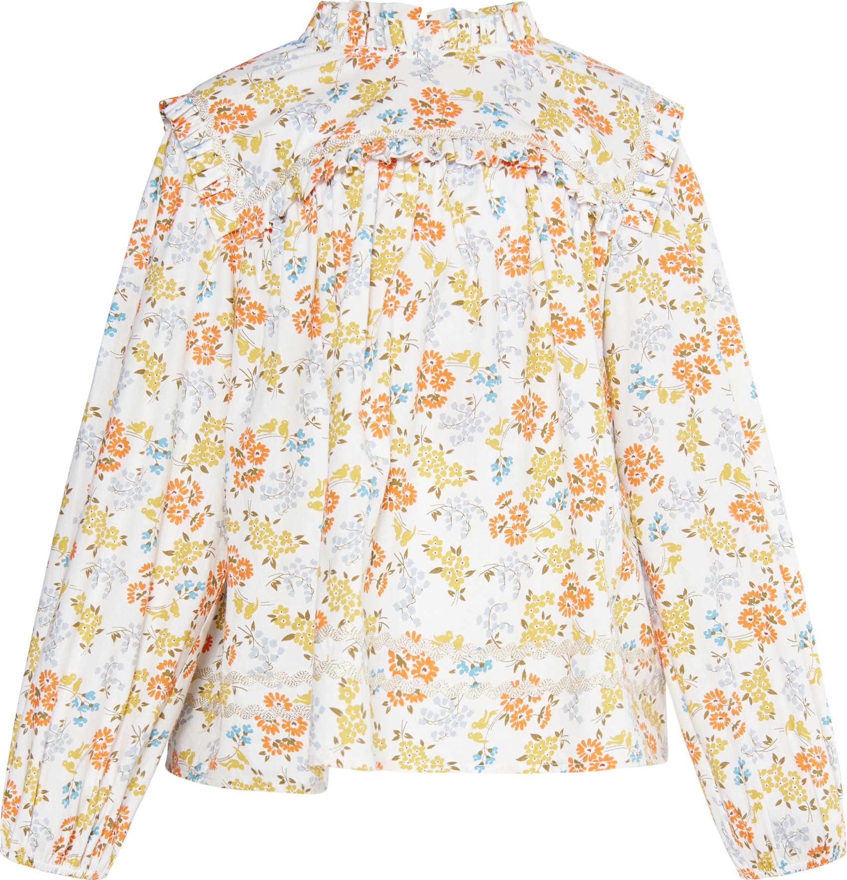 Dreimaster Bluse Mädchen (Kids) Orange Mehrfarbig