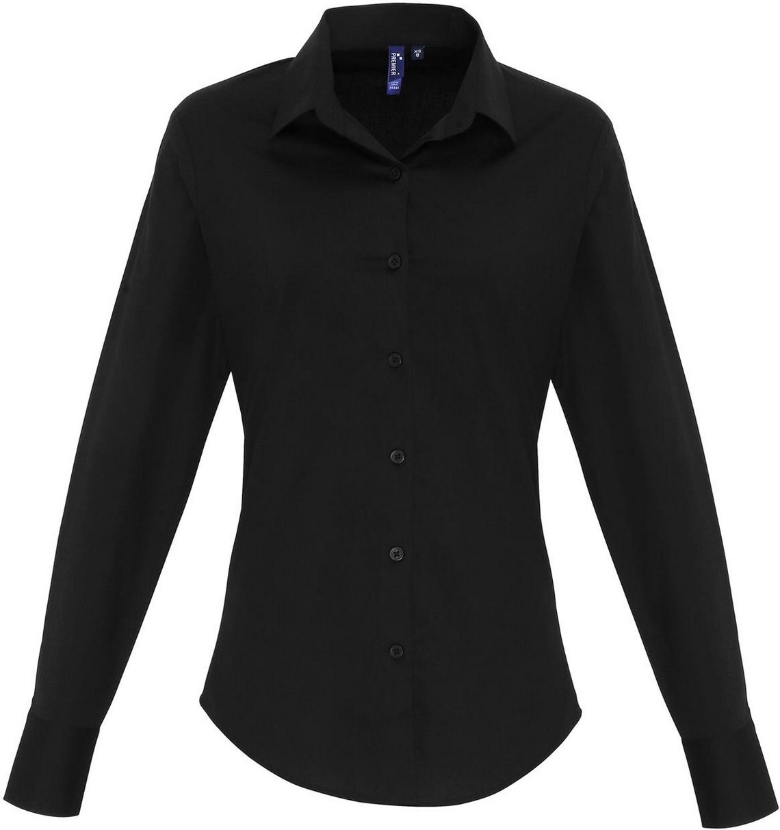 Premier - Hemd für Damen Langärmlig (Schwarz)