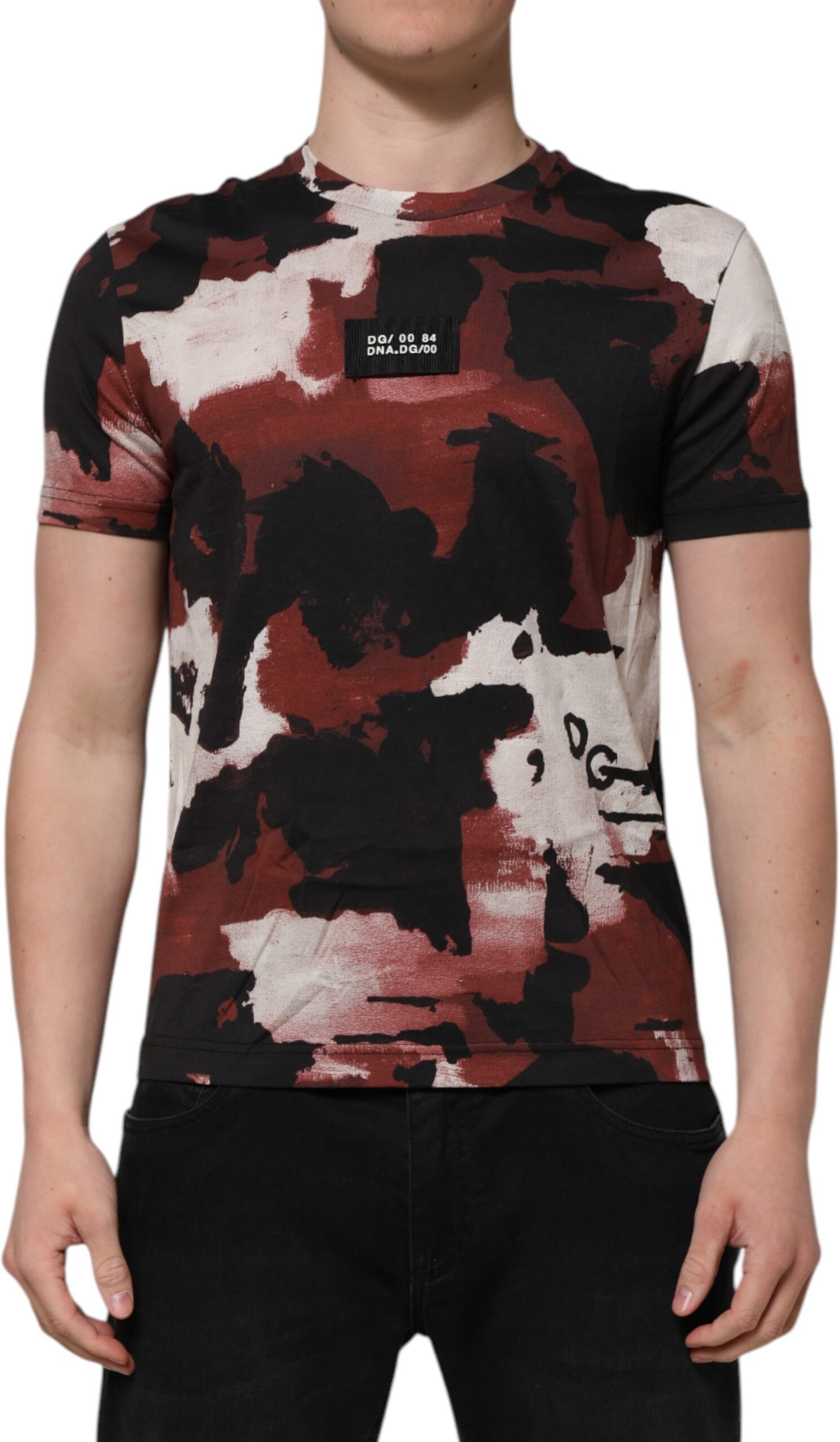 Abstract Print Kurzarm-T-Shirt