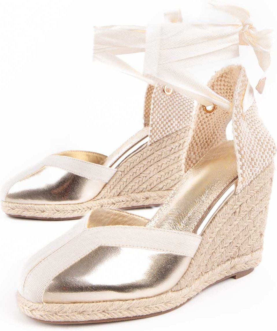 Montevita Balenci2 Wedge Espadrille Gold
