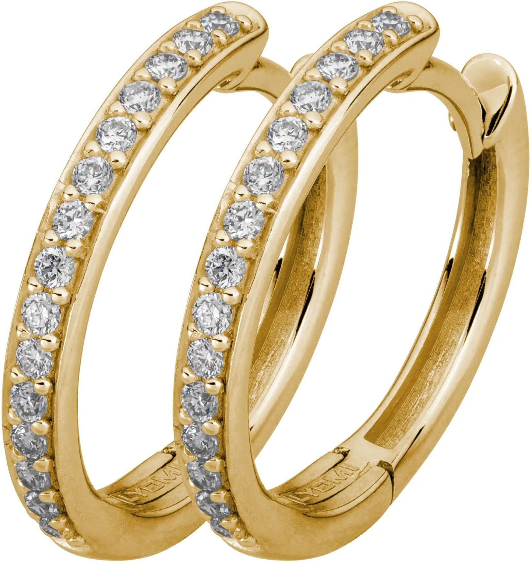 Lyomi Klappcreolen 585/- Gelbgold 30 synth. Diam. 0,22ct.