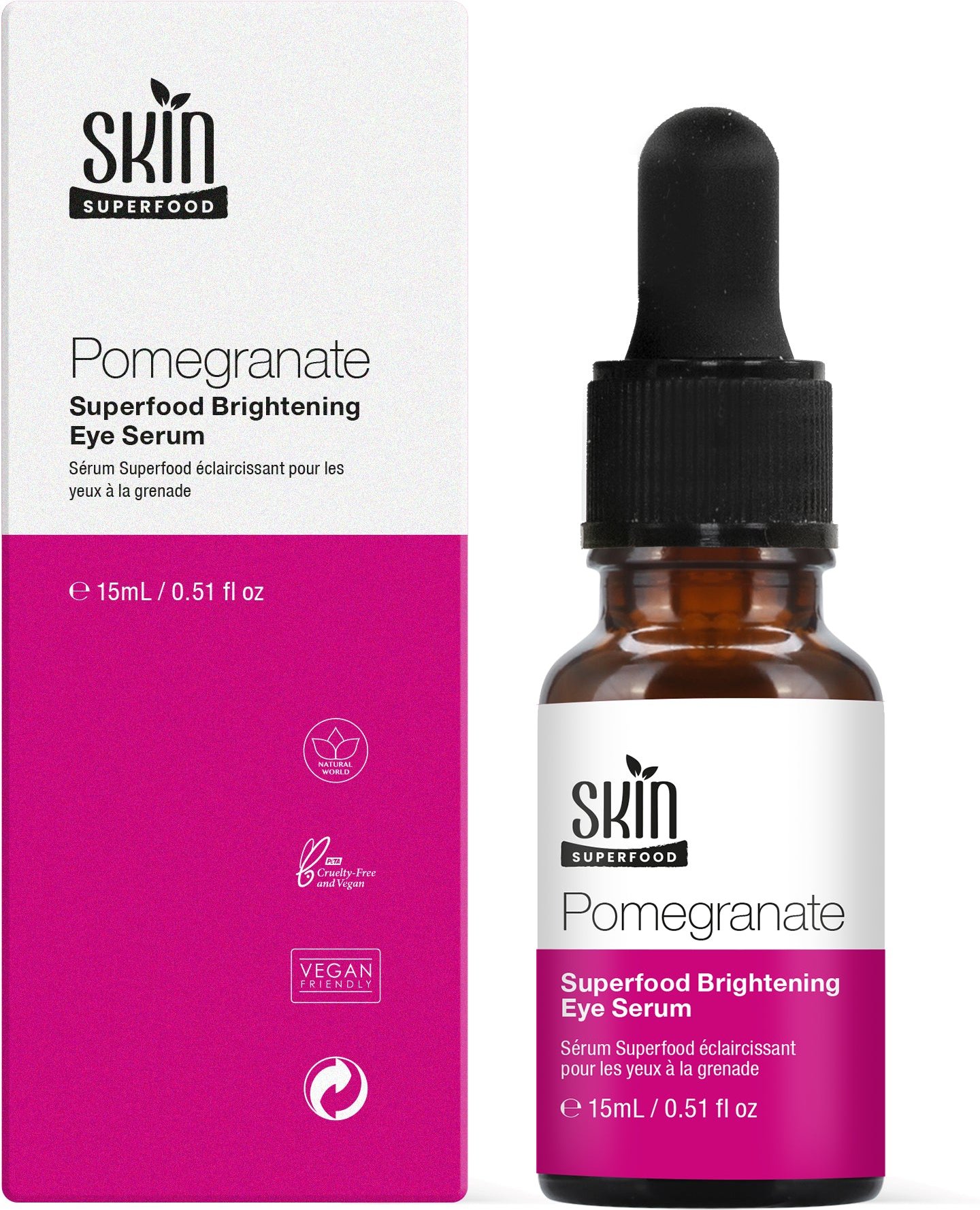 Skin Superfood Granatapfel Superfood Aufhellendes Augenserum 15ml Zwillingswertsparpaket