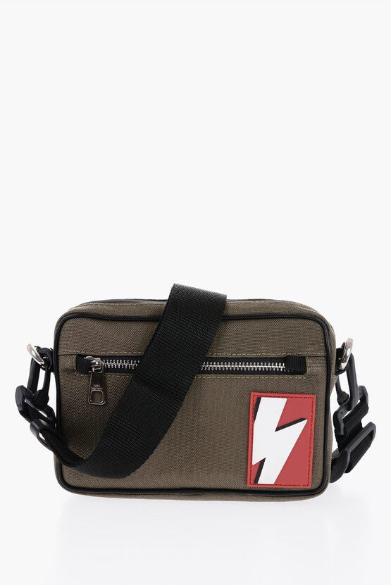 Umhänge-Gürteltasche aus Nylon mit verstellbarem Riemen in Grün