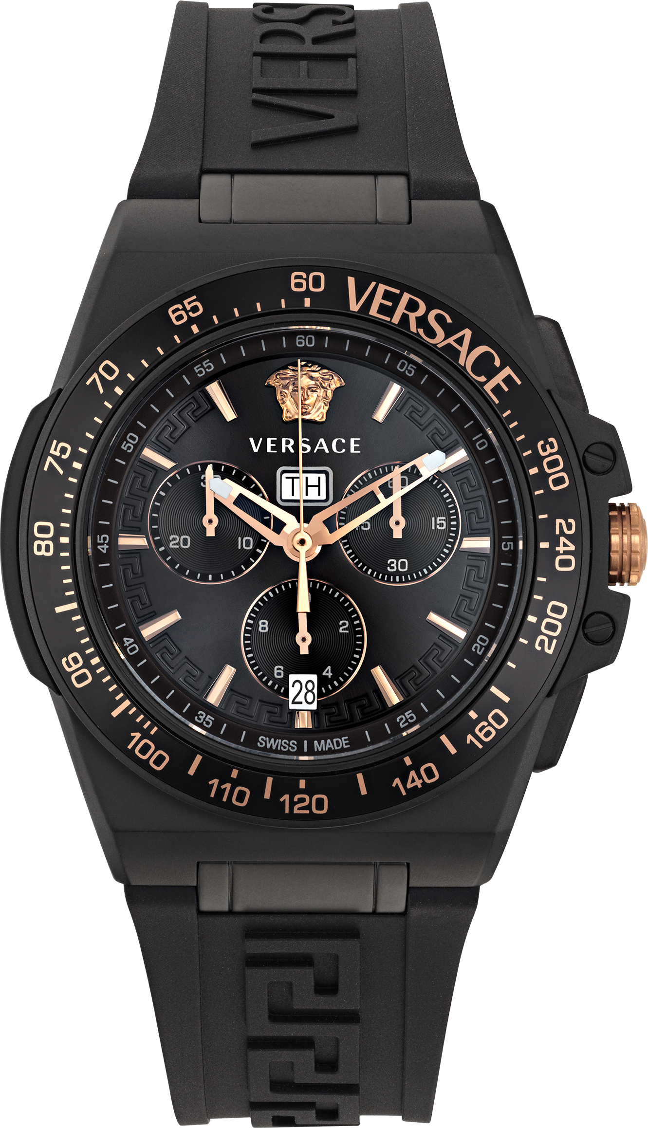 Versace Greca Extreme Chrono Herren schwarze Uhr VE7H00323